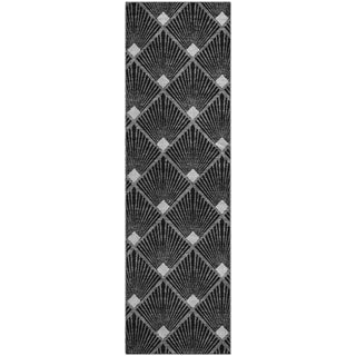 Piper Looms Mayfield Diamonds AMF914 Black Machine Washable Area Rug Runner Main Image