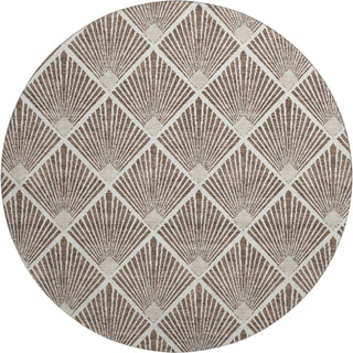 Piper Looms Mayfield Diamonds AMF914 Brown Machine Washable Area Rug Round Main Image