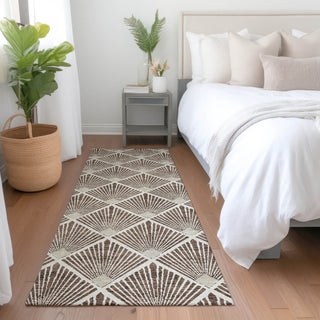Piper Looms Mayfield Diamonds AMF914 Brown Machine Washable Area Rug Runner Lifestyle Image Feature