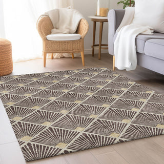 Piper Looms Mayfield Diamonds AMF914 Fudge Machine Washable Area Rug Lifestyle Image Feature