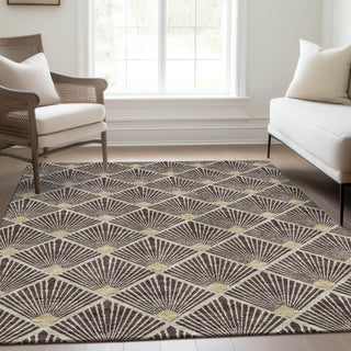 Piper Looms Mayfield Diamonds AMF914 Fudge Machine Washable Area Rug Lifestyle Image Feature