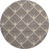 Piper Looms Mayfield Diamonds AMF914 Fudge Machine Washable Area Rug Round Main Image