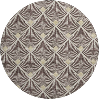Piper Looms Mayfield Diamonds AMF914 Fudge Machine Washable Area Rug Round Main Image