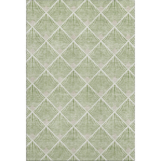 Piper Looms Mayfield Diamonds AMF914 Green Machine Washable Area Rug main image