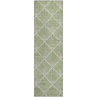 Piper Looms Mayfield Diamonds AMF914 Green Machine Washable Area Rug Runner Main Image