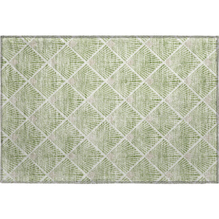 Piper Looms Mayfield Diamonds AMF914 Green Machine Washable Area Rug Scatter Main Image