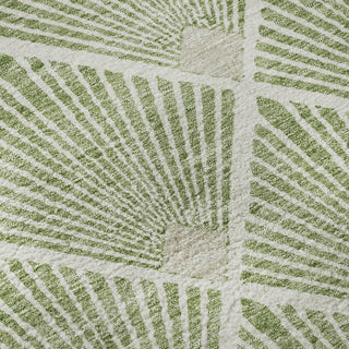 Piper Looms Mayfield Diamonds AMF914 Green Machine Washable Area Rug Swatch Image