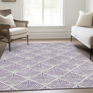 Piper Looms Mayfield Diamonds AMF914 Lavender Machine Washable Area Rug Lifestyle Image Feature
