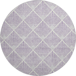 Piper Looms Mayfield Diamonds AMF914 Lavender Machine Washable Area Rug Round Main Image