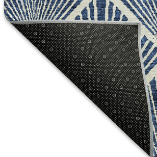 Piper Looms Mayfield Diamonds AMF914 Navy Machine Washable Area Rug Backing Image