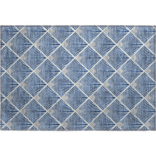 Piper Looms Mayfield Diamonds AMF914 Navy Machine Washable Area Rug Scatter Main Image