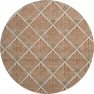 Piper Looms Mayfield Diamonds AMF914 Paprika Machine Washable Area Rug Round Main Image