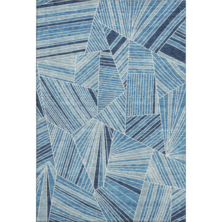 Piper Looms Mayfield Geometric AMF915 Blue Machine Washable Area Rug main image