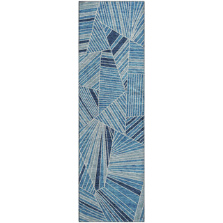 Piper Looms Mayfield Geometric AMF915 Blue Machine Washable Area Rug Runner Main Image