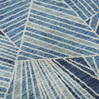 Piper Looms Mayfield Geometric AMF915 Blue Machine Washable Area Rug Swatch Image