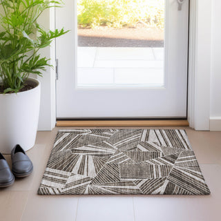 Piper Looms Mayfield Geometric AMF915 Brown Machine Washable Area Rug Scatter Lifestyle Image Feature