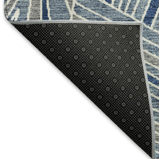 Piper Looms Mayfield Geometric AMF915 Denim Machine Washable Area Rug Backing Image