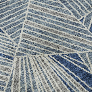 Piper Looms Mayfield Geometric AMF915 Denim Machine Washable Area Rug Swatch Image