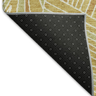 Piper Looms Mayfield Geometric AMF915 Gold Machine Washable Area Rug Backing Image