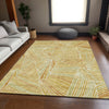 Piper Looms Mayfield Geometric AMF915 Gold Machine Washable Area Rug Lifestyle Image Feature