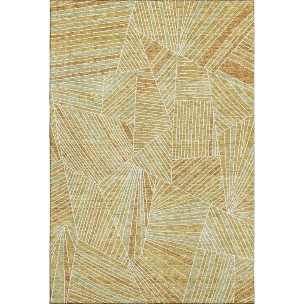 Piper Looms Mayfield Geometric AMF915 Gold Machine Washable Area Rug main image
