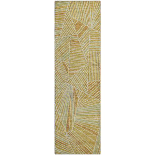 Piper Looms Mayfield Geometric AMF915 Gold Machine Washable Area Rug Runner Main Image