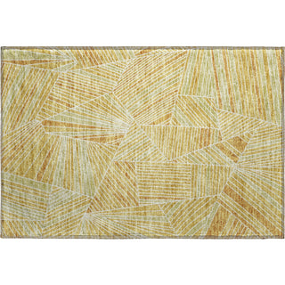 Piper Looms Mayfield Geometric AMF915 Gold Machine Washable Area Rug Scatter Main Image