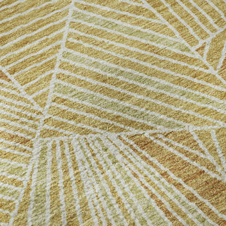 Piper Looms Mayfield Geometric AMF915 Gold Machine Washable Area Rug Swatch Image