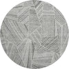Piper Looms Mayfield Geometric AMF915 Gray Machine Washable Area Rug Round Main Image