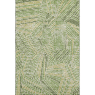 Piper Looms Mayfield Geometric AMF915 Green Machine Washable Area Rug main image