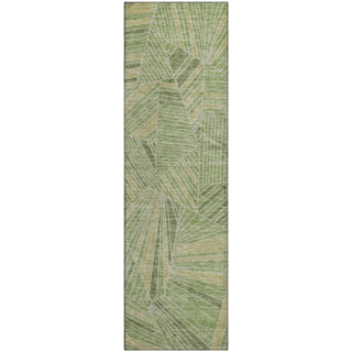 Piper Looms Mayfield Geometric AMF915 Green Machine Washable Area Rug Runner Main Image