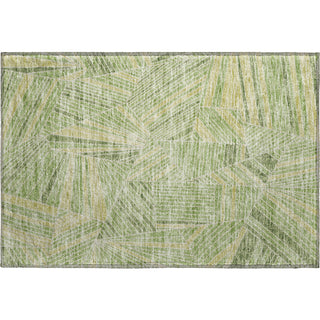 Piper Looms Mayfield Geometric AMF915 Green Machine Washable Area Rug Scatter Main Image