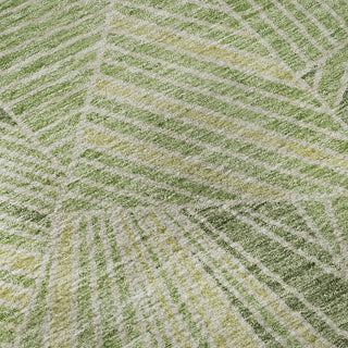 Piper Looms Mayfield Geometric AMF915 Green Machine Washable Area Rug Swatch Image