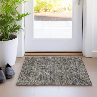 Piper Looms Mayfield Geometric AMF915 Mocha Machine Washable Area Rug Scatter Lifestyle Image Feature