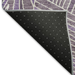 Piper Looms Mayfield Geometric AMF915 Purple Machine Washable Area Rug Backing Image