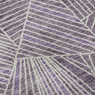 Piper Looms Mayfield Geometric AMF915 Purple Machine Washable Area Rug Swatch Image