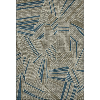 Piper Looms Mayfield Geometric AMF915 Taupe Machine Washable Area Rug main image