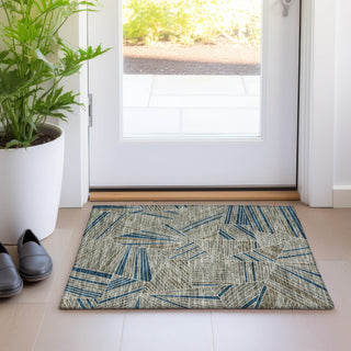 Piper Looms Mayfield Geometric AMF915 Taupe Machine Washable Area Rug Scatter Lifestyle Image Feature