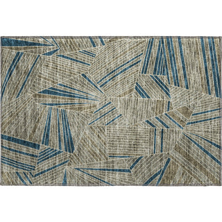 Piper Looms Mayfield Geometric AMF915 Taupe Machine Washable Area Rug Scatter Main Image
