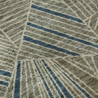 Piper Looms Mayfield Geometric AMF915 Taupe Machine Washable Area Rug Swatch Image