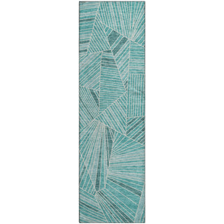 Piper Looms Mayfield Geometric AMF915 Teal Machine Washable Area Rug Runner Main Image