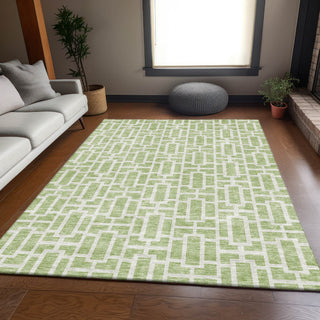 Piper Looms Mayfield Geometric AMF916 Aloe Machine Washable Area Rug Lifestyle Image Feature