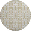 Piper Looms Mayfield Geometric AMF916 Beige Machine Washable Area Rug Round Main Image