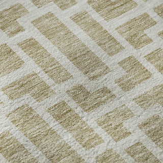 Piper Looms Mayfield Geometric AMF916 Beige Machine Washable Area Rug Swatch Image