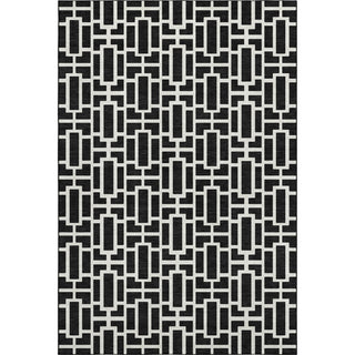Piper Looms Mayfield Geometric AMF916 Black Machine Washable Area Rug main image