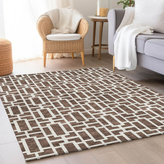 Piper Looms Mayfield Geometric AMF916 Brown Machine Washable Area Rug Lifestyle Image Feature