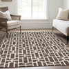 Piper Looms Mayfield Geometric AMF916 Brown Machine Washable Area Rug Lifestyle Image Feature