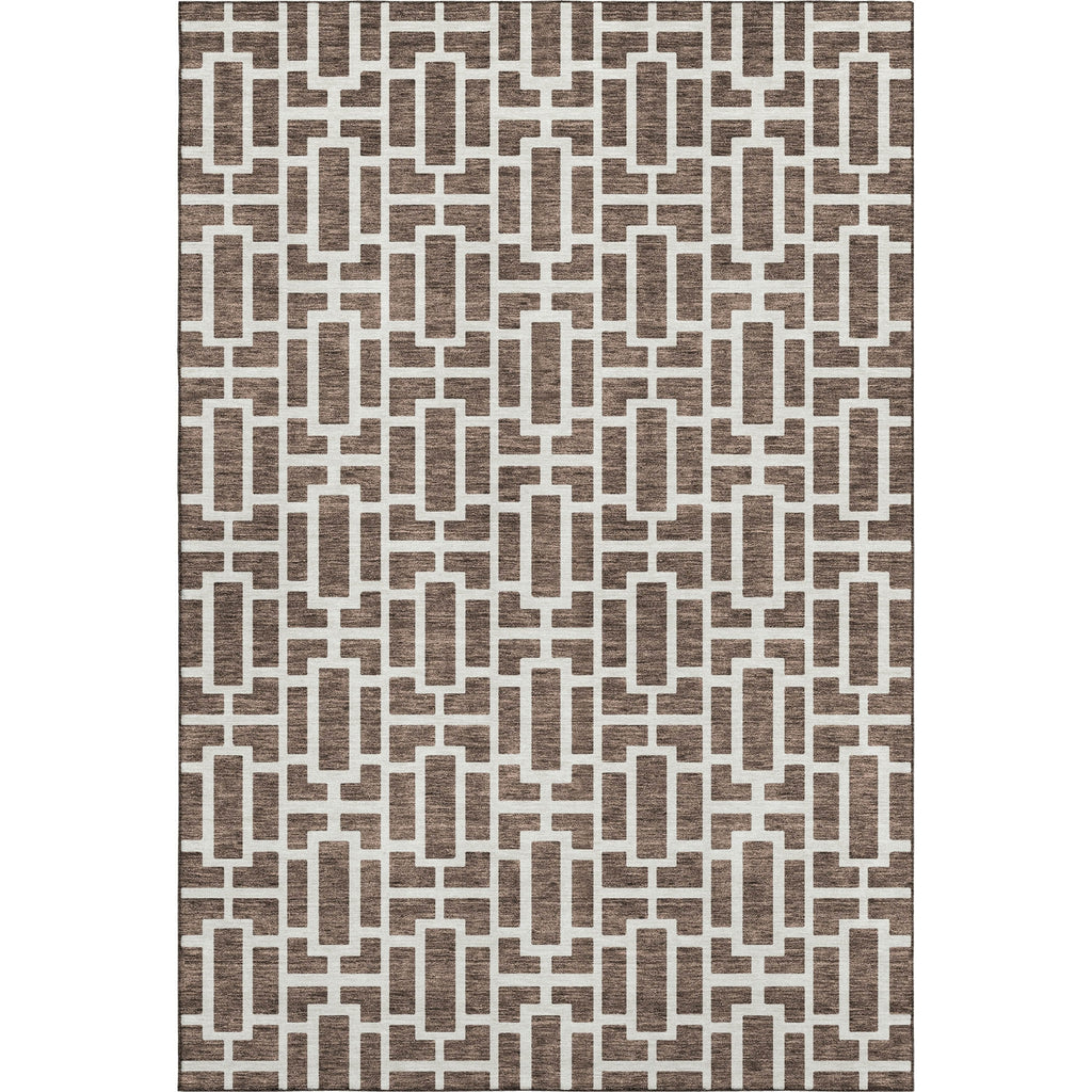 Piper Looms Mayfield Geometric AMF916 Brown Machine Washable Area Rug main image