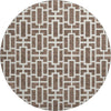 Piper Looms Mayfield Geometric AMF916 Brown Machine Washable Area Rug Round Main Image