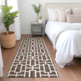 Piper Looms Mayfield Geometric AMF916 Brown Machine Washable Area Rug Runner Lifestyle Image Feature